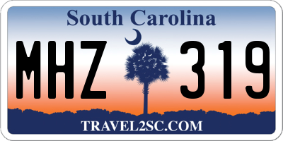 SC license plate MHZ319