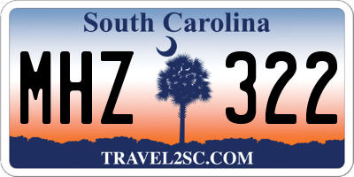 SC license plate MHZ322