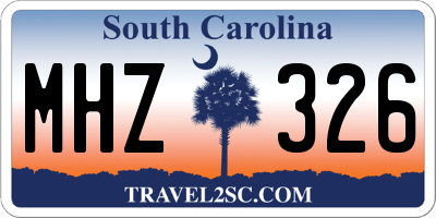 SC license plate MHZ326