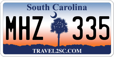 SC license plate MHZ335