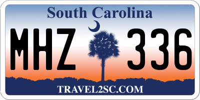 SC license plate MHZ336