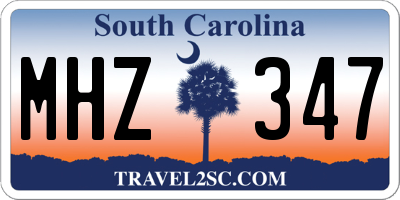 SC license plate MHZ347