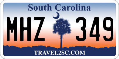 SC license plate MHZ349