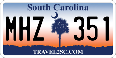 SC license plate MHZ351