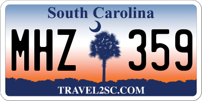 SC license plate MHZ359