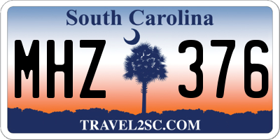 SC license plate MHZ376