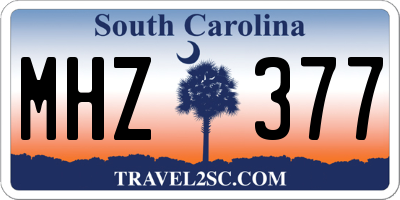 SC license plate MHZ377
