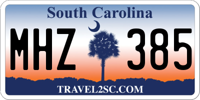 SC license plate MHZ385