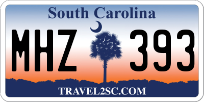 SC license plate MHZ393