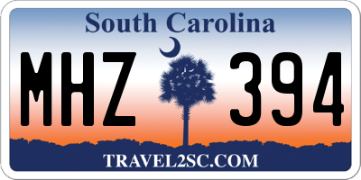 SC license plate MHZ394