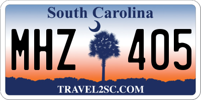 SC license plate MHZ405