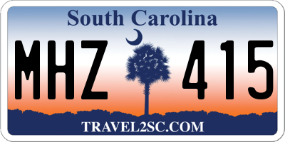 SC license plate MHZ415