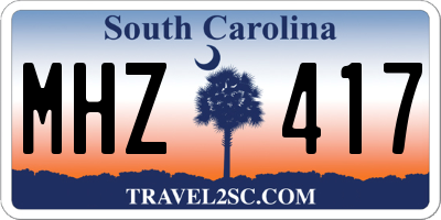 SC license plate MHZ417