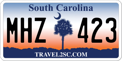 SC license plate MHZ423