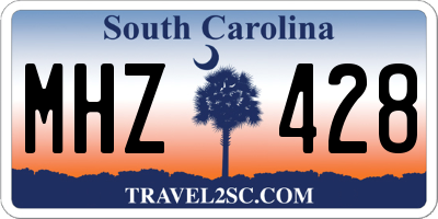SC license plate MHZ428