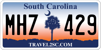 SC license plate MHZ429