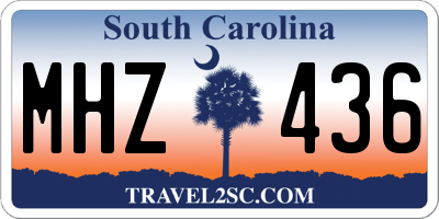 SC license plate MHZ436