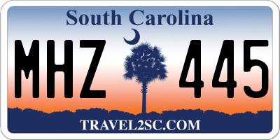SC license plate MHZ445