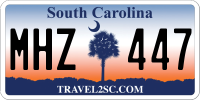 SC license plate MHZ447