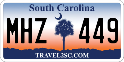 SC license plate MHZ449