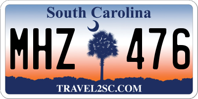SC license plate MHZ476