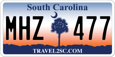 SC license plate MHZ477