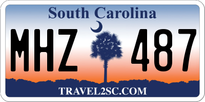 SC license plate MHZ487