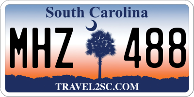 SC license plate MHZ488