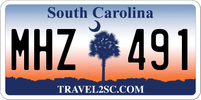 SC license plate MHZ491
