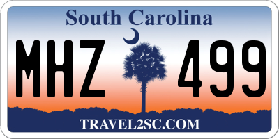 SC license plate MHZ499