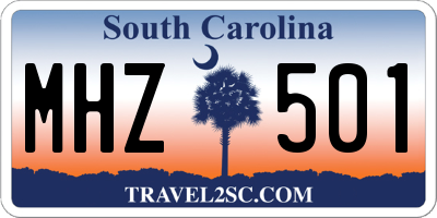 SC license plate MHZ501