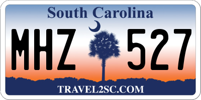 SC license plate MHZ527