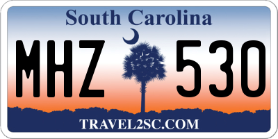 SC license plate MHZ530