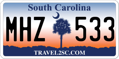 SC license plate MHZ533