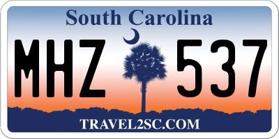 SC license plate MHZ537