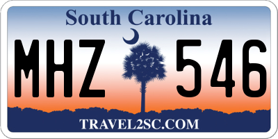 SC license plate MHZ546