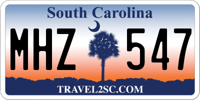SC license plate MHZ547