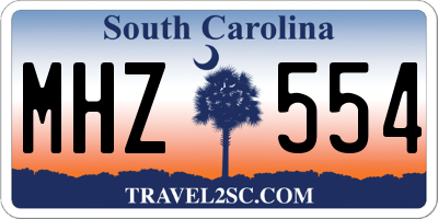 SC license plate MHZ554