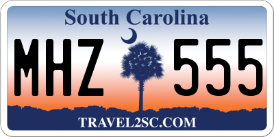 SC license plate MHZ555