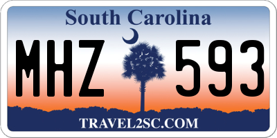 SC license plate MHZ593