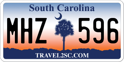 SC license plate MHZ596