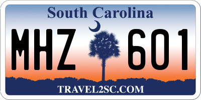 SC license plate MHZ601