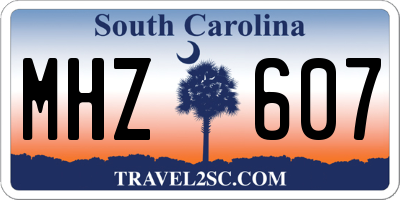 SC license plate MHZ607