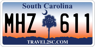 SC license plate MHZ611