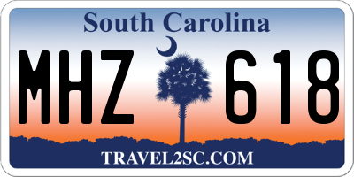SC license plate MHZ618