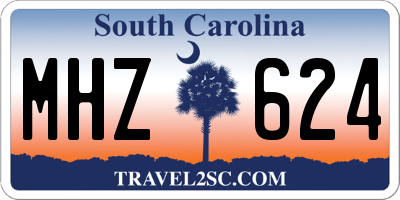 SC license plate MHZ624
