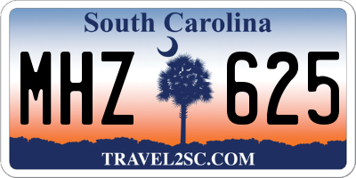 SC license plate MHZ625