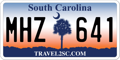 SC license plate MHZ641