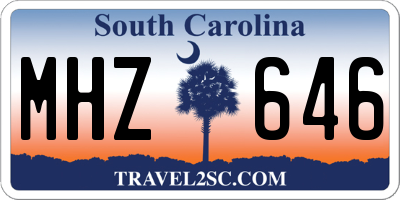 SC license plate MHZ646