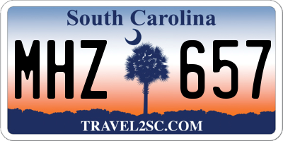 SC license plate MHZ657
